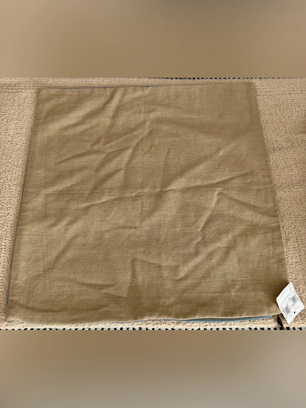 Pottery Barn Icon Velvet Pillow Cover 22x22 Cornflower Blue NWT